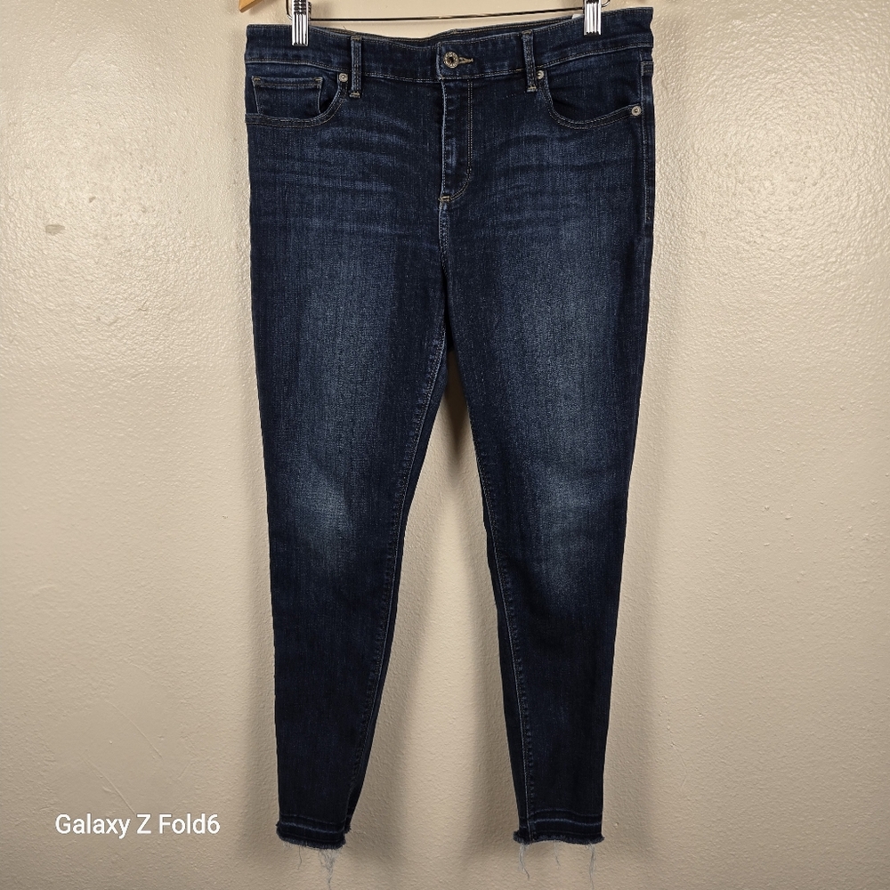 Lucky Brand Ava Skinny‎ Jeans 14/32 Dark Wash Mid Rise Stretch Denim Classic Fit